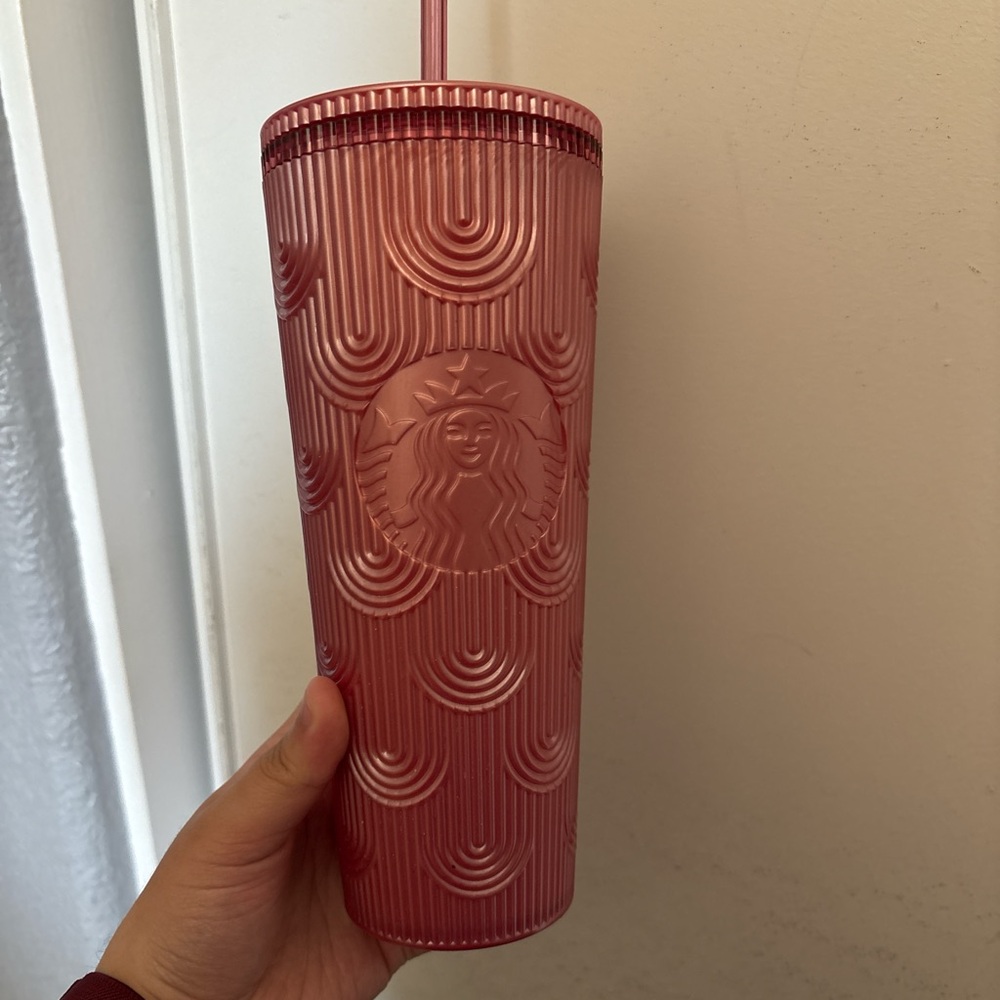 Starbucks Textured Pink Tumbler